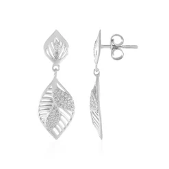 Zirkon-Silberohrringe