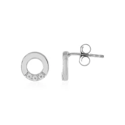 Zirkon-Silberohrringe