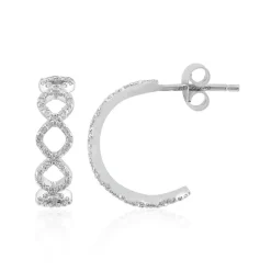 Zirkon-Silberohrringe