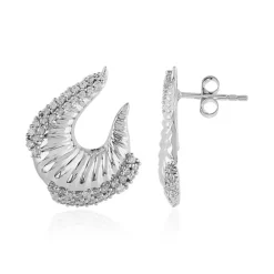 Zirkon-Silberohrringe