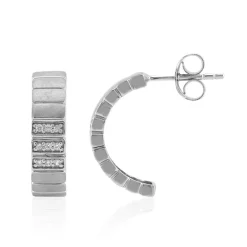 Zirkon-Silberohrringe