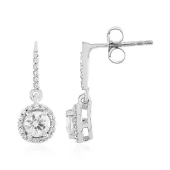 Zirkon-Silberohrringe