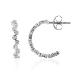 Zirkon-Silberohrringe