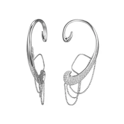 Zirkon-Silberohrringe
