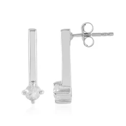 Zirkon-Silberohrringe