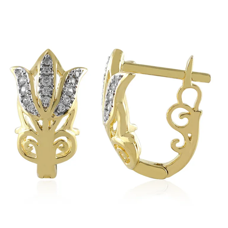 Zirkon-Silberohrringe