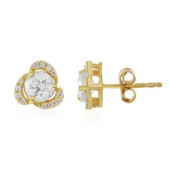 Zirkon-Silberohrringe