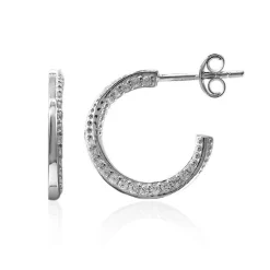 Zirkon-Silberohrringe