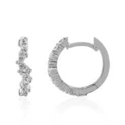 Zirkon-Silberohrringe