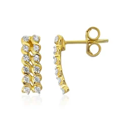 Zirkon-Silberohrringe