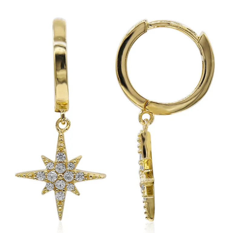 Zirkon-Silberohrringe