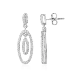 Zirkon-Silberohrringe