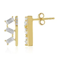 Zirkon-Silberohrringe