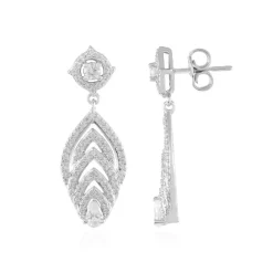 Zirkon-Silberohrringe