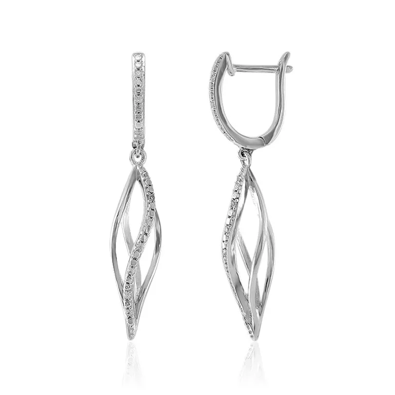 Zirkon-Silberohrringe
