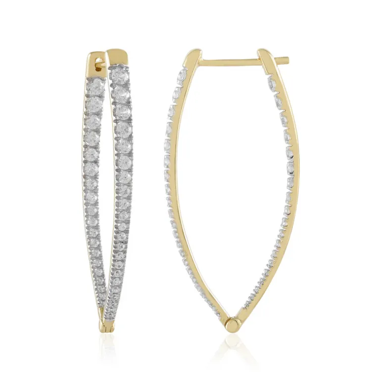 Zirkon-Silberohrringe