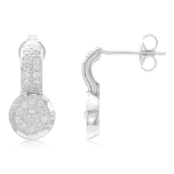 Zirkon-Silberohrringe