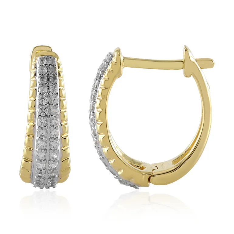 Zirkon-Silberohrringe