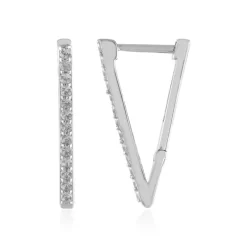 Zirkon-Silberohrringe