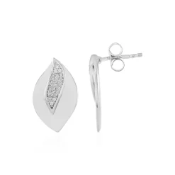 Zirkon-Silberohrringe