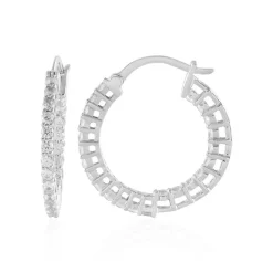 Zirkon-Silberohrringe