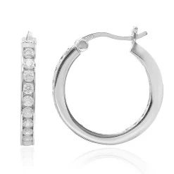 Zirkon-Silberohrringe