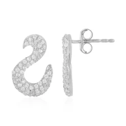 Zirkon-Silberohrringe (de Melo)